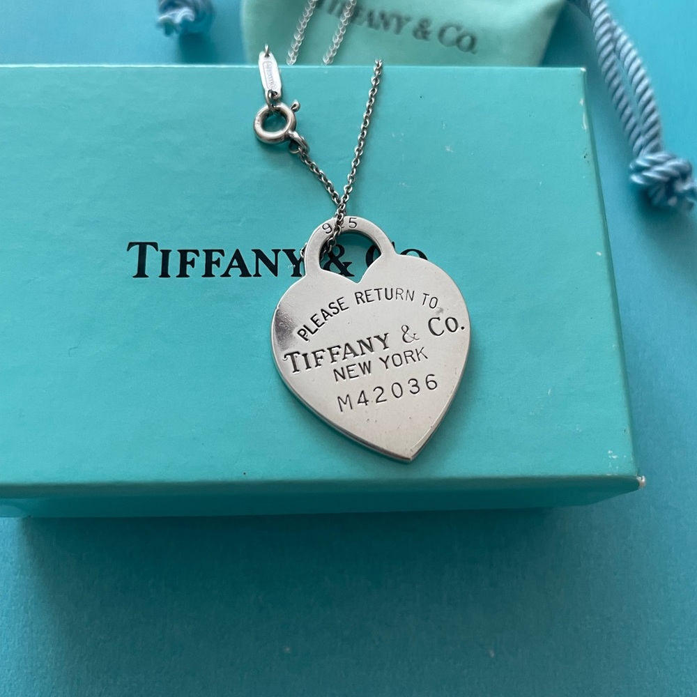 Tiffany & Co. Silver Heart Pendant Necklace - Picture 2 of 2